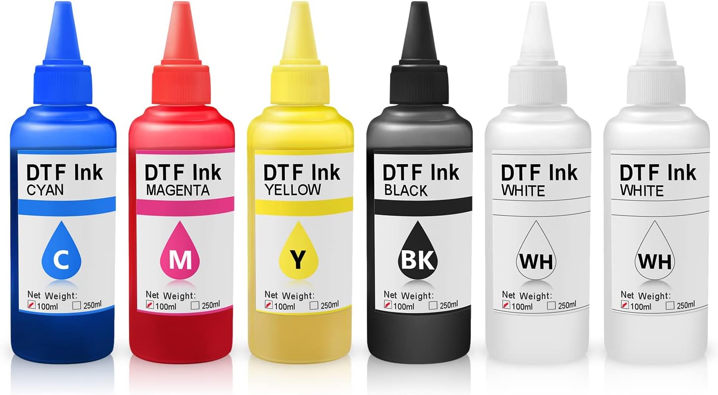 DTF Ink 600ML- DTF Ink Replacement for Epson ET-8550 XP-15000 L1800 L805  R1390 R2400 DTF Printer. 